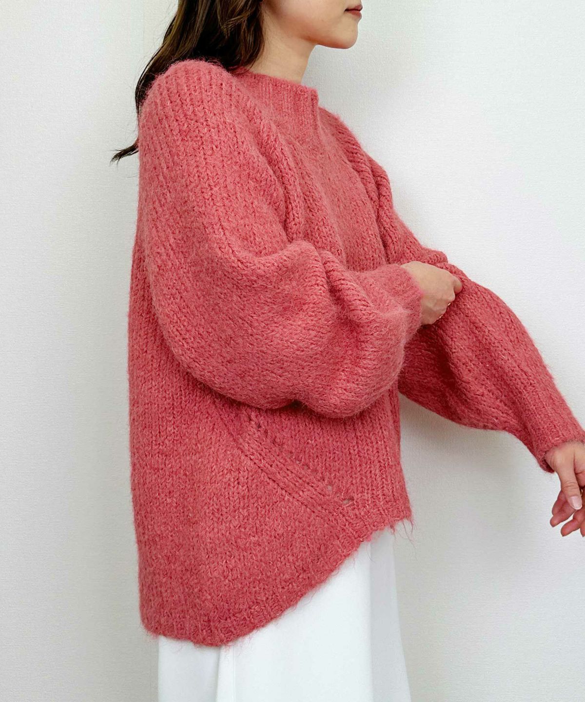 model：H164　着用サイズ：M　ピンク