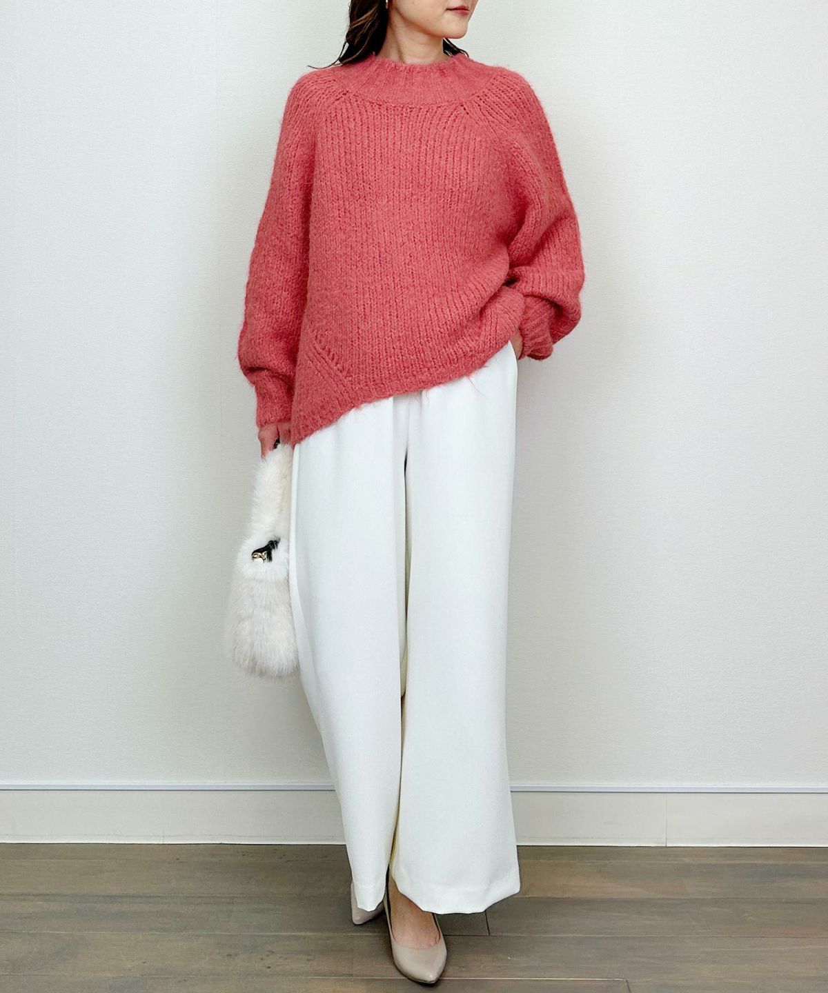 model：H164　着用サイズ：M　ピンク