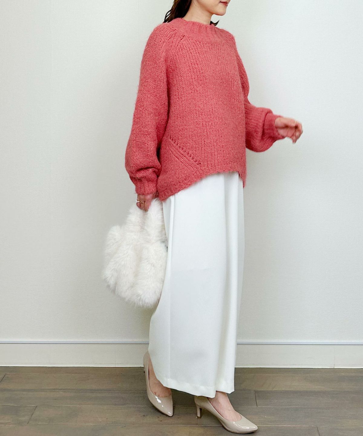 model：H164　着用サイズ：M　ピンク