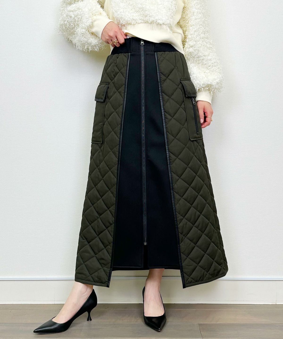 model：H164　着用サイズ：M　カーキ