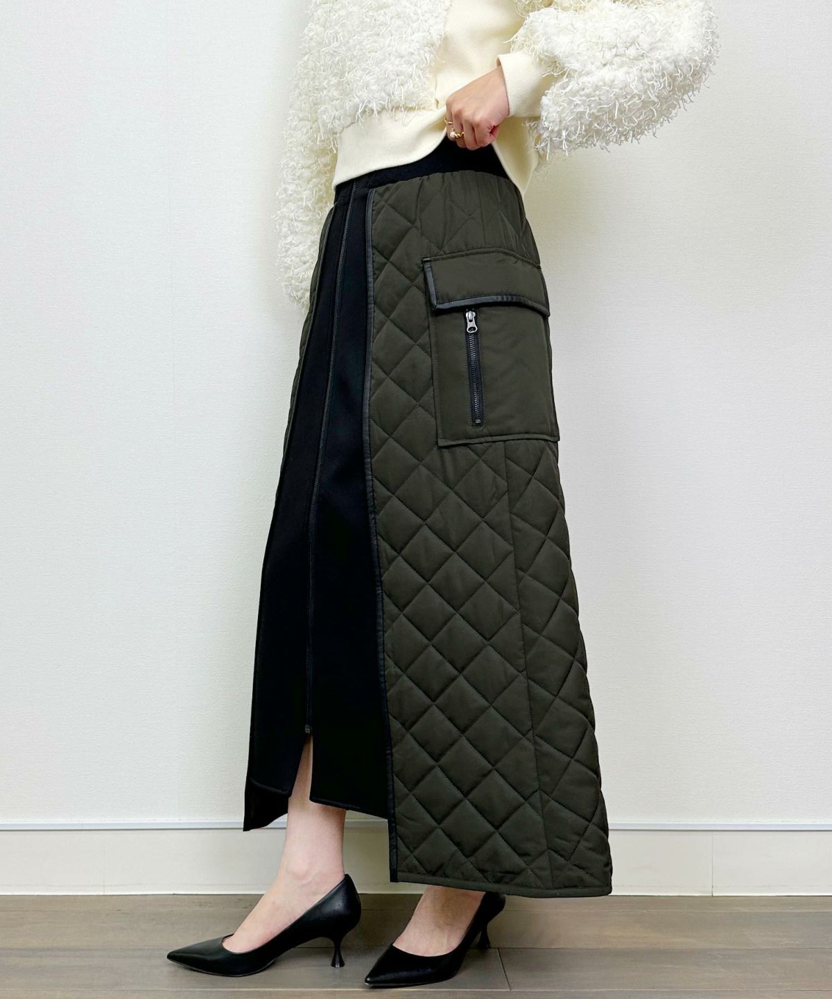 model：H164　着用サイズ：M　カーキ