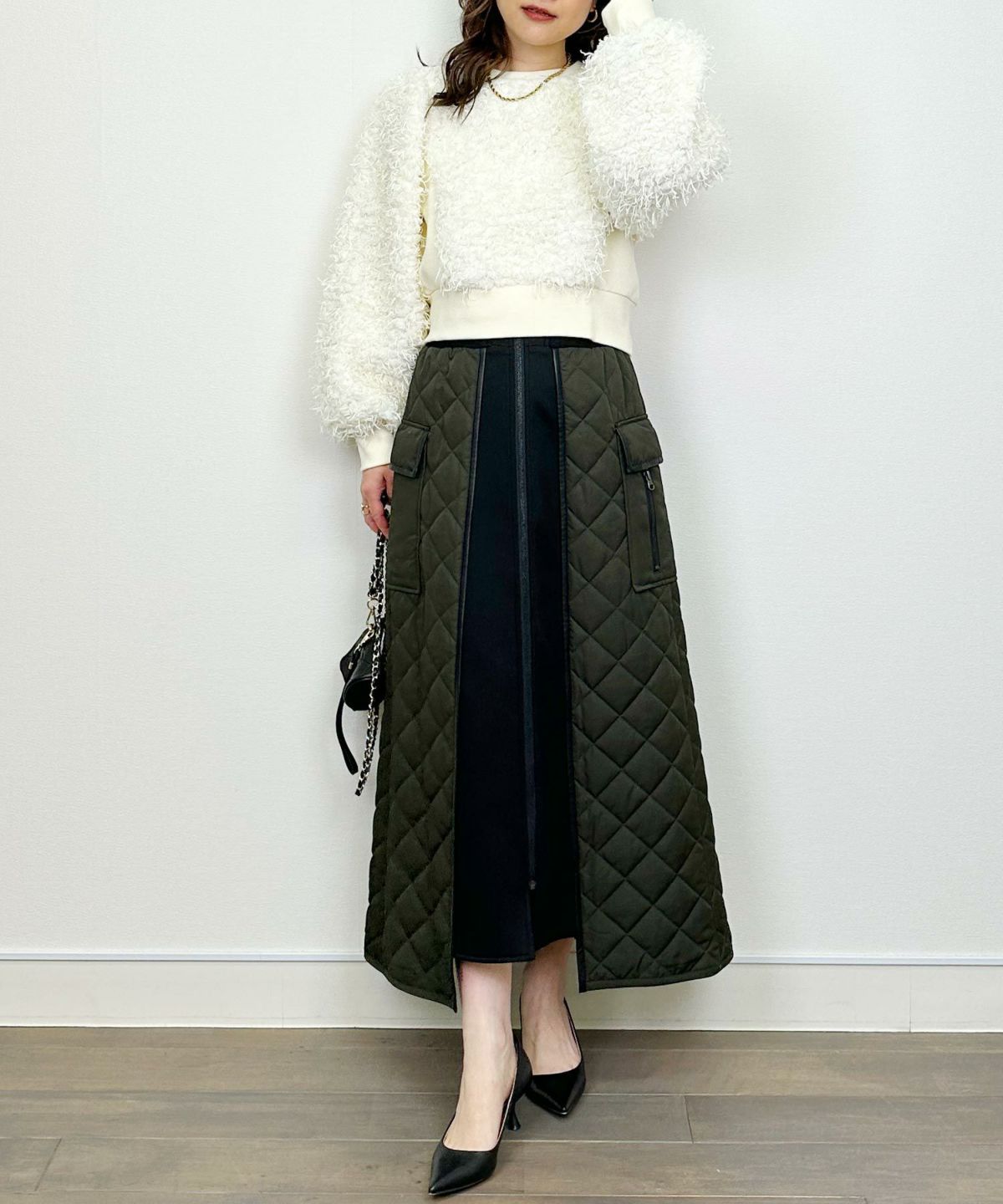 model：H164　着用サイズ：M　カーキ