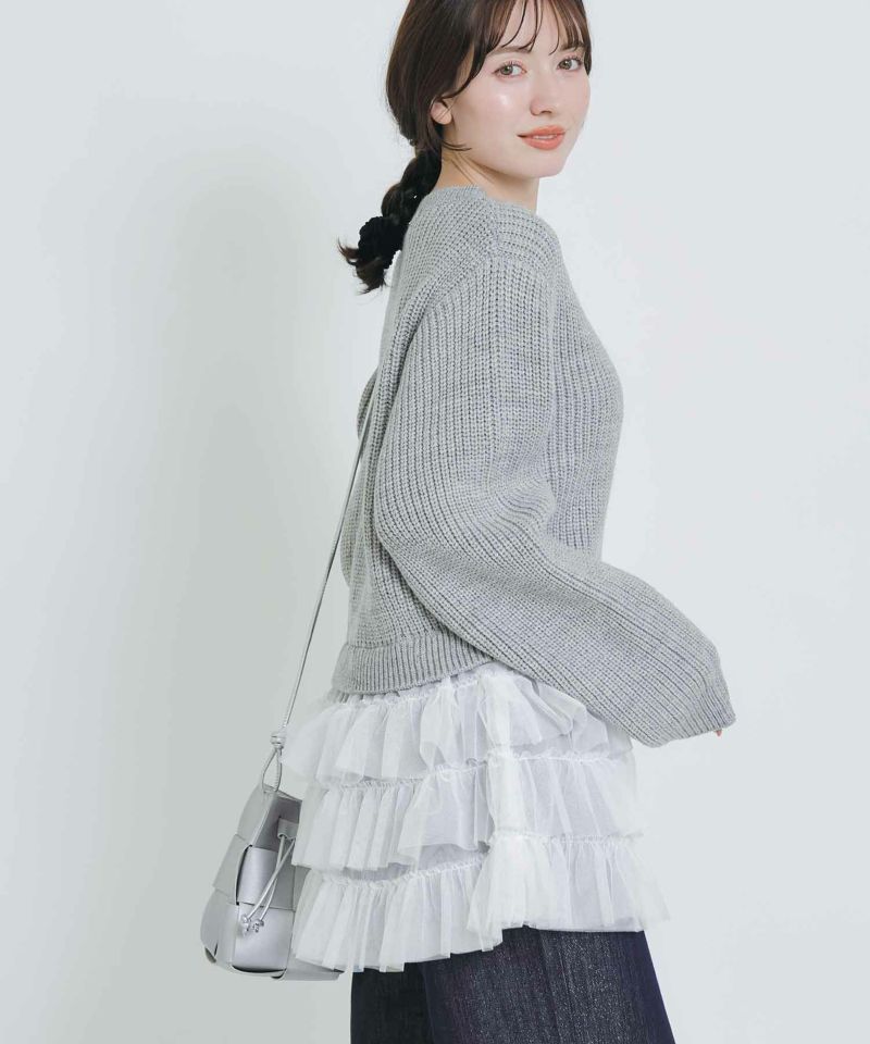 裾チュール畦編みプルオーバー | PICCIN (ピッチン) 公式通販