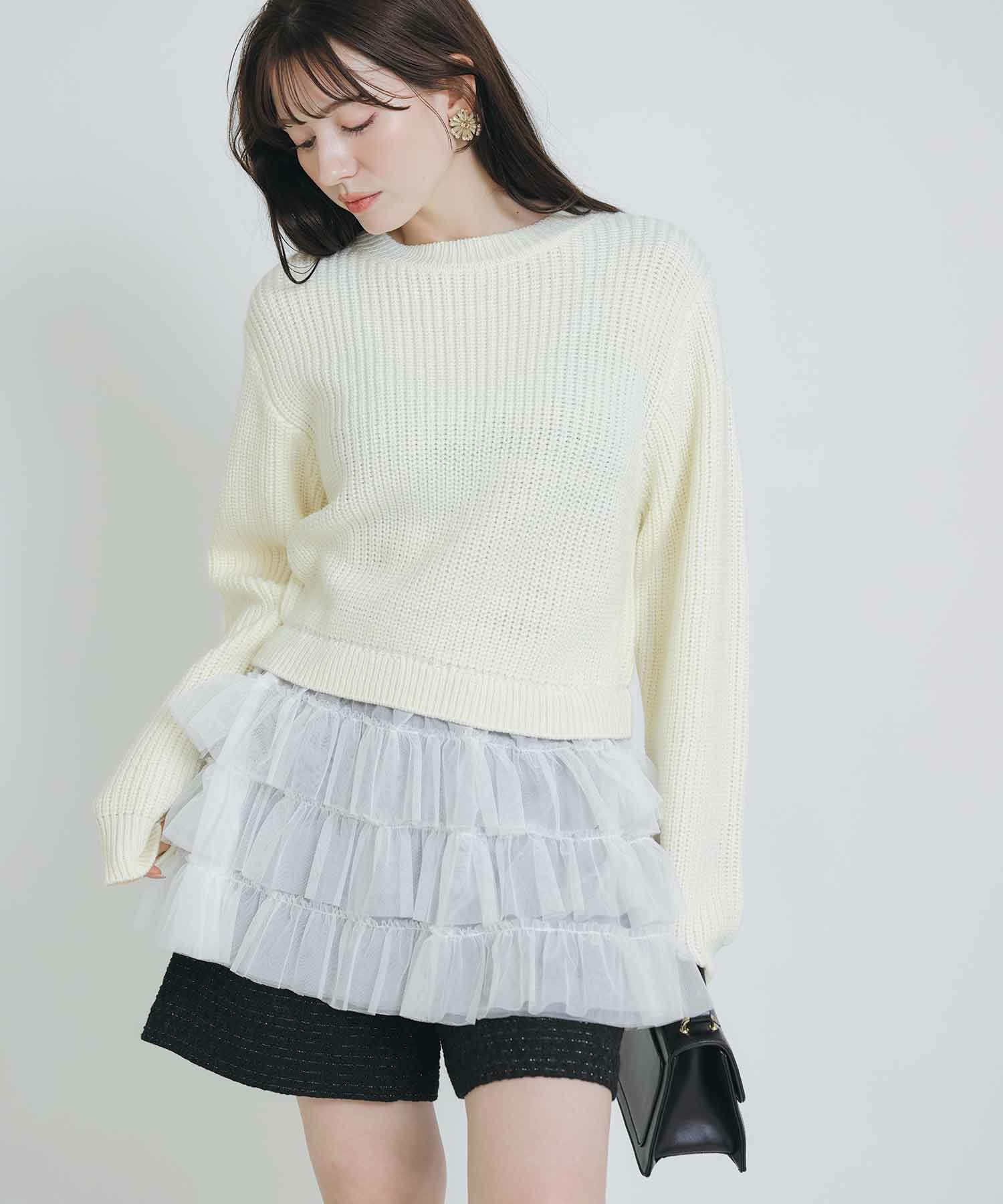 model：H155　着用サイズ：M　オフホワイト
