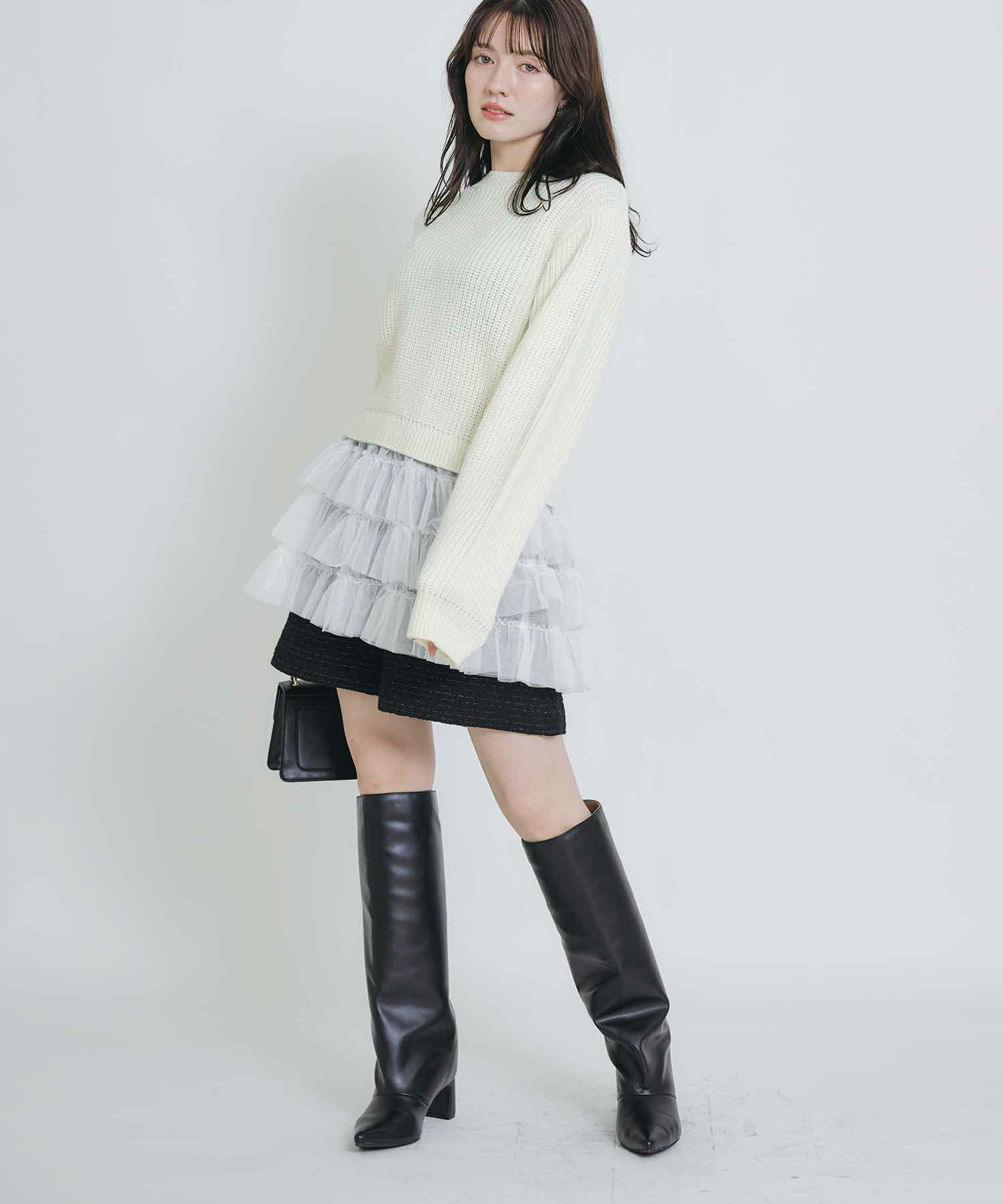 model：H155　着用サイズ：M　オフホワイト