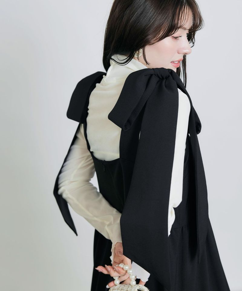 ショルダーリボン裾フリルワンピース | PICCIN (ピッチン) 公式通販