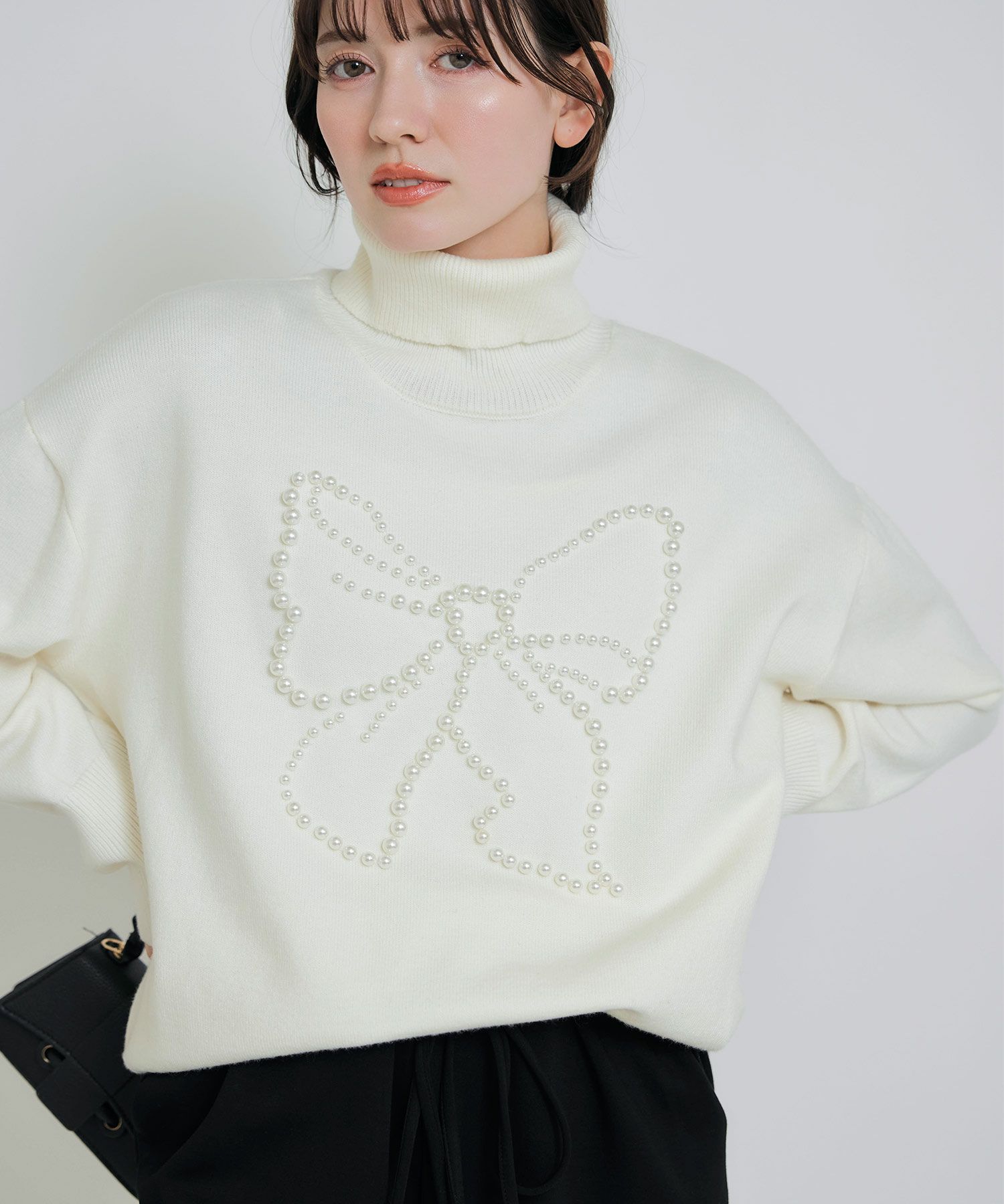 model：H155　着用サイズ：M　オフホワイト