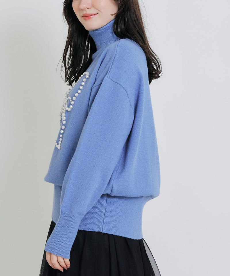 リボンパールタートルネックセーター | PICCIN (ピッチン) 公式通販