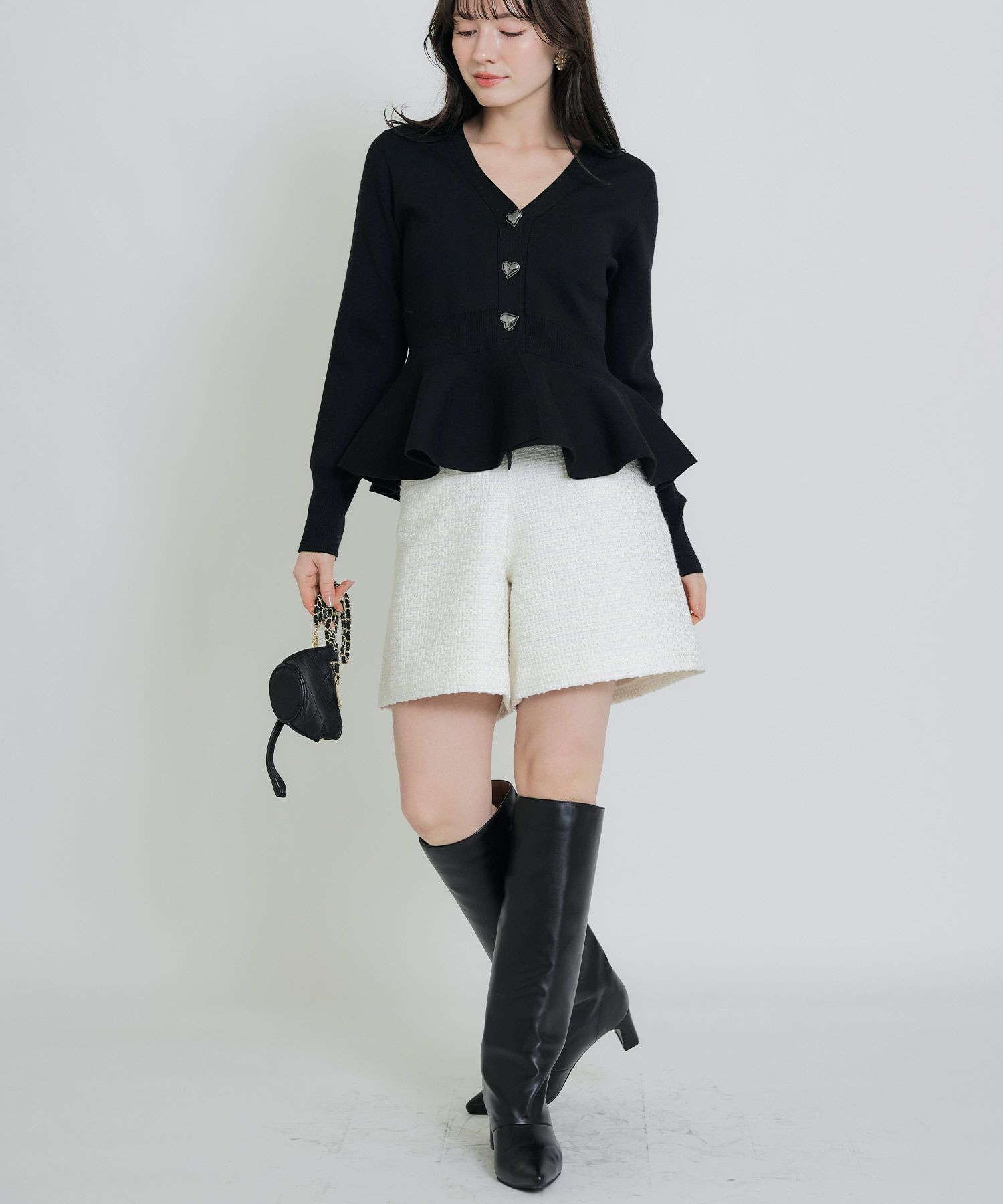model：H155　着用サイズ：M　オフホワイト