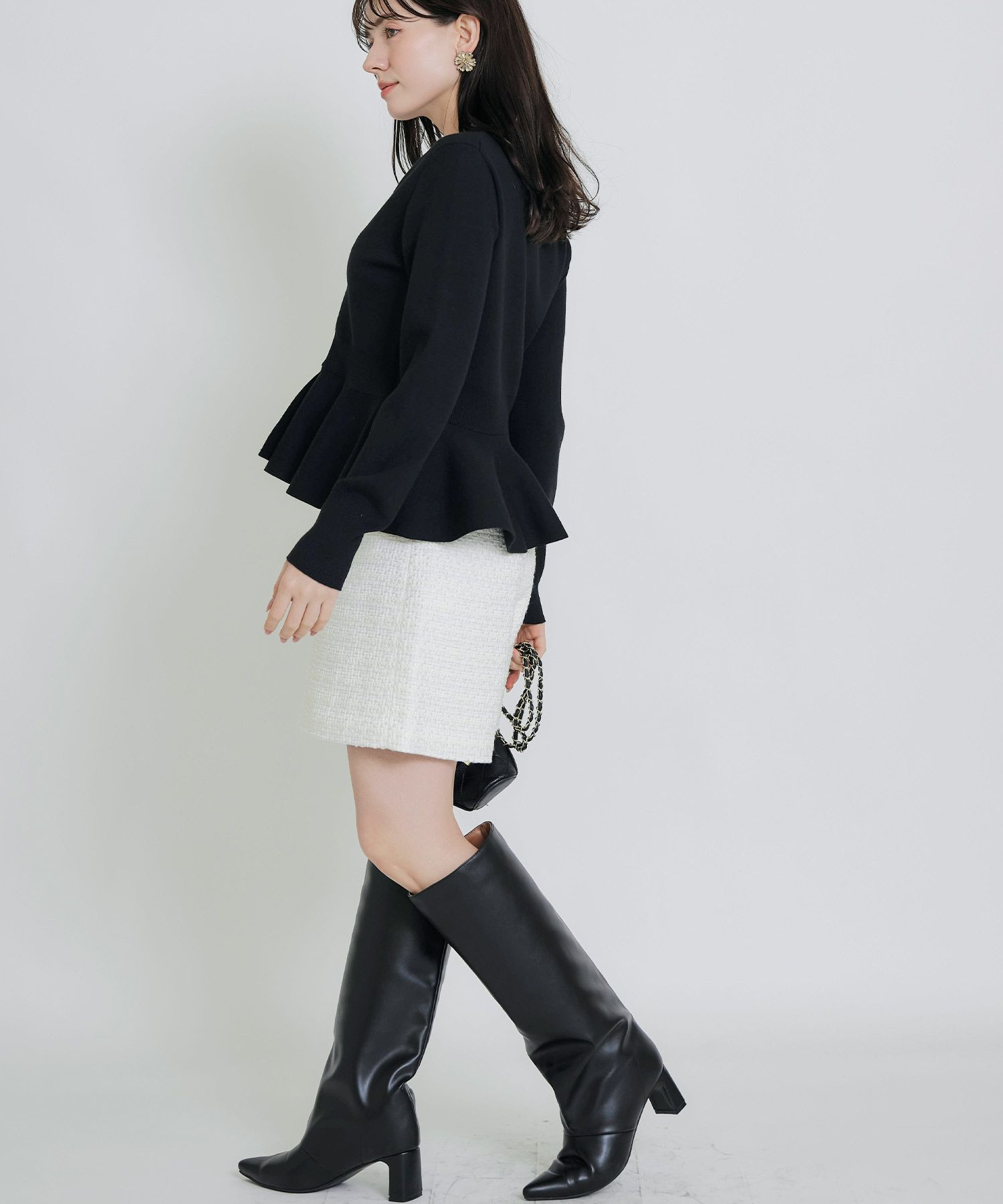 model：H155　着用サイズ：M　オフホワイト