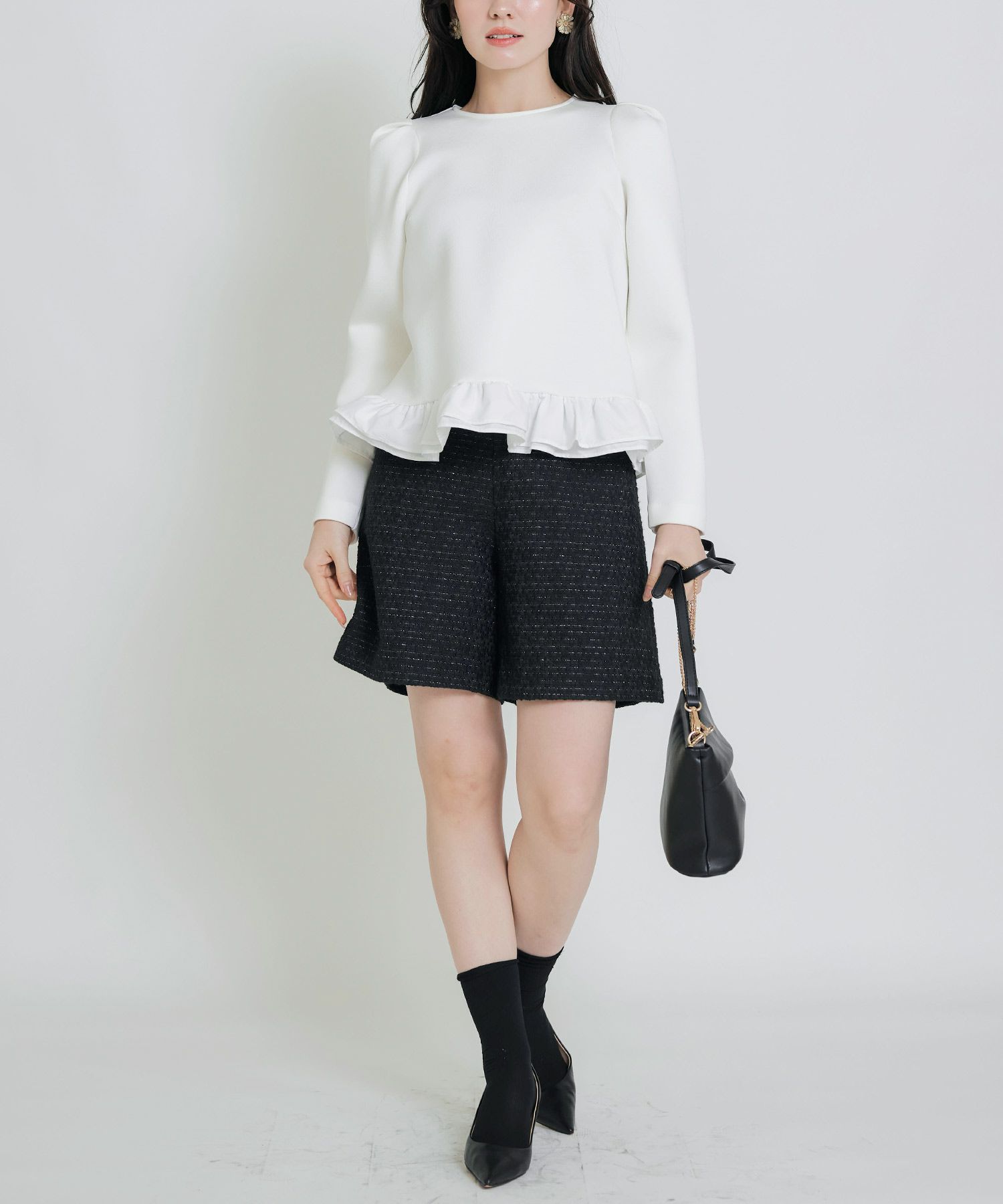 model：H155　着用サイズ：M　ブラック