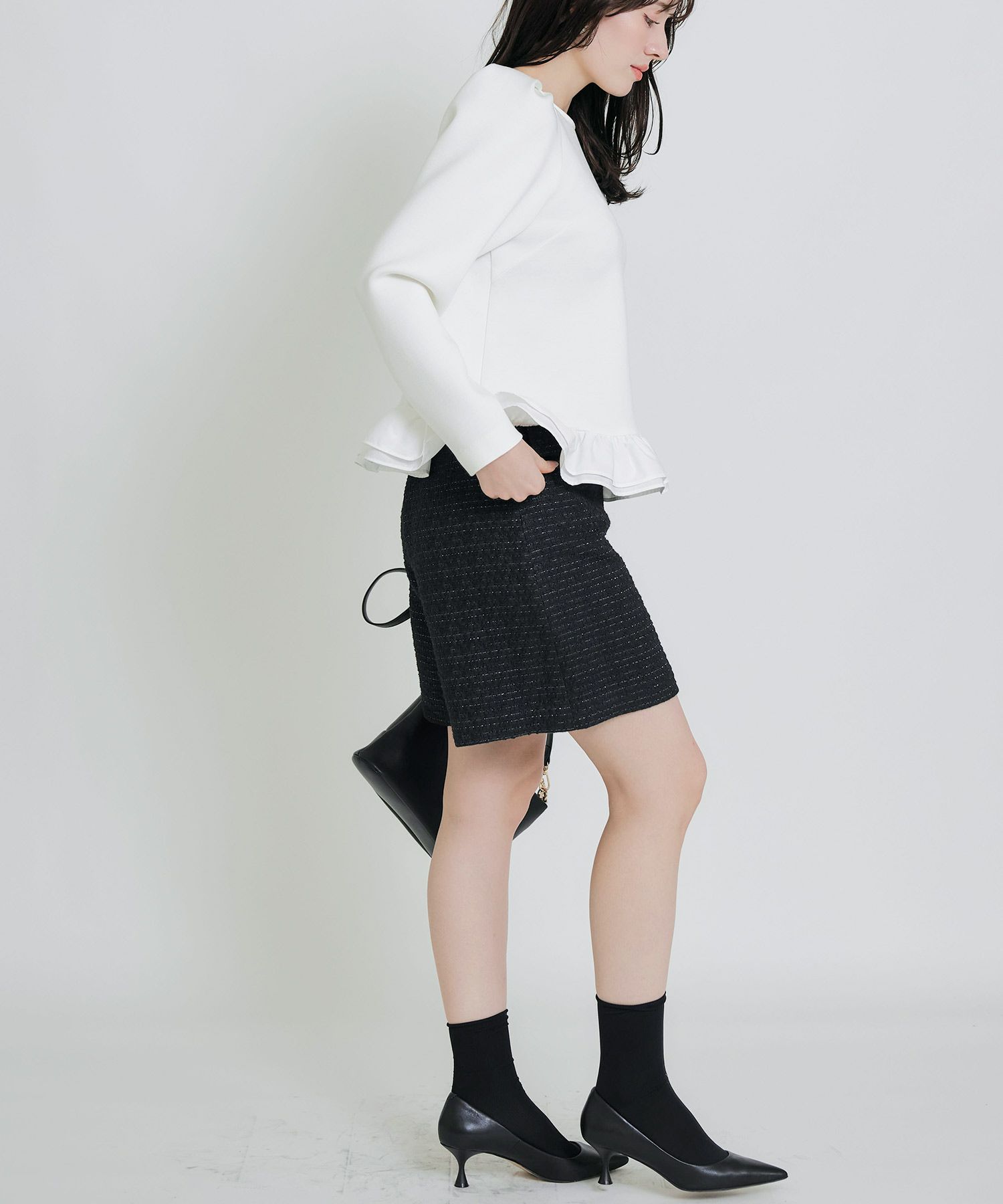model：H155　着用サイズ：M　ブラック