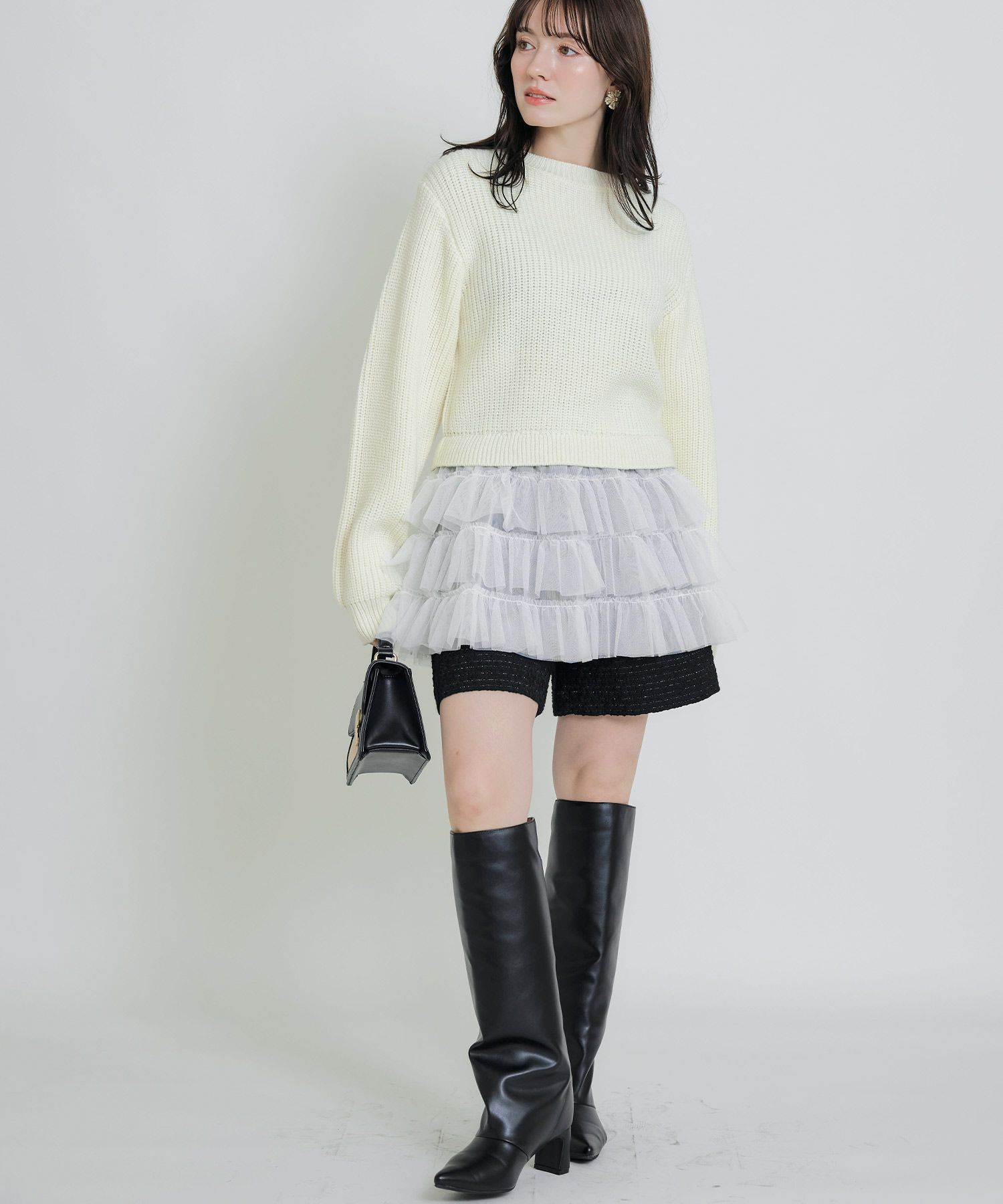 model：H155　着用サイズ：M　ブラック