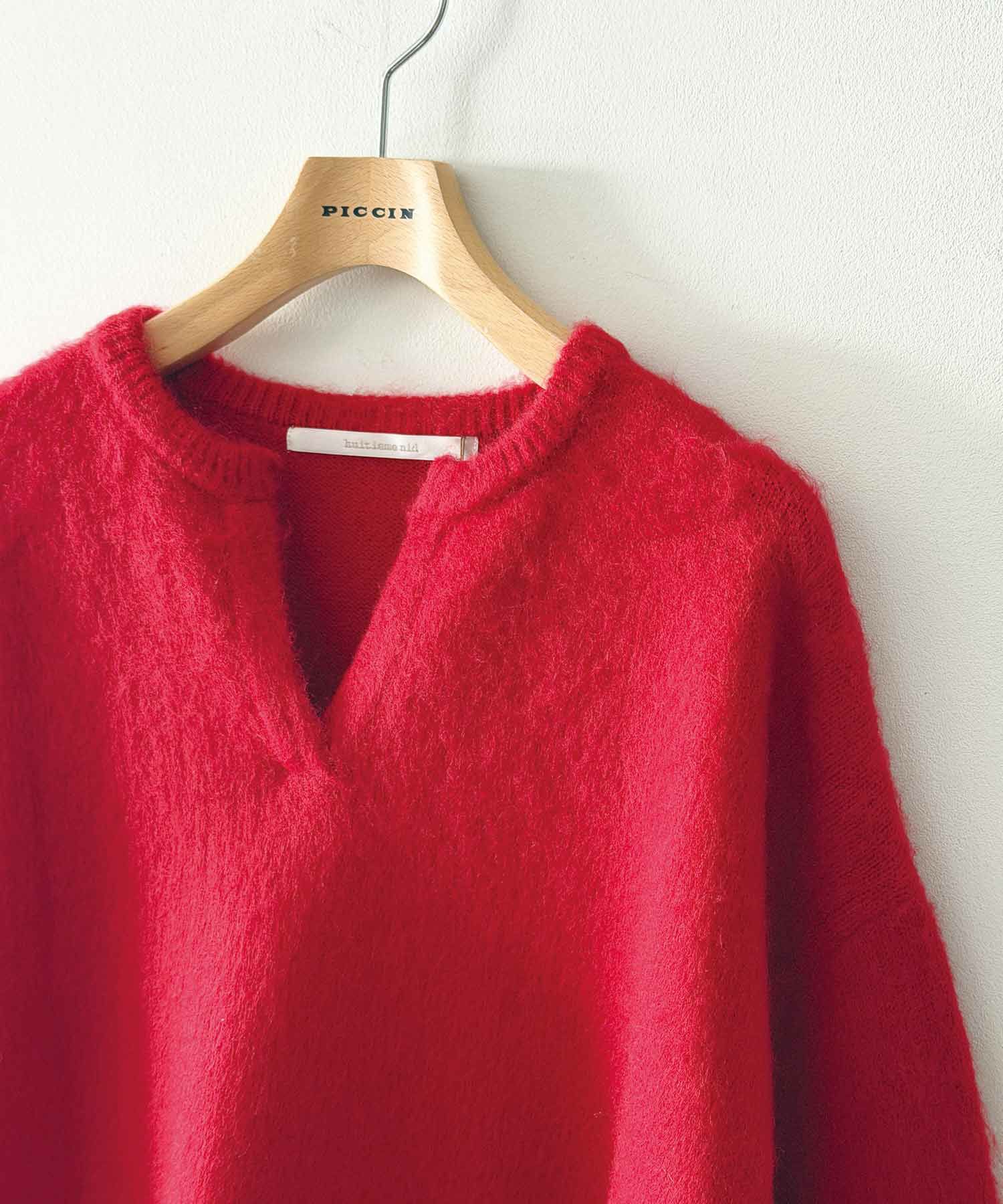 【新品】 PING ピン 総柄 星 ウール混 ニット ジャケット レッド L フェアアイルニット ジップブルゾン(ピンク系)（レディース