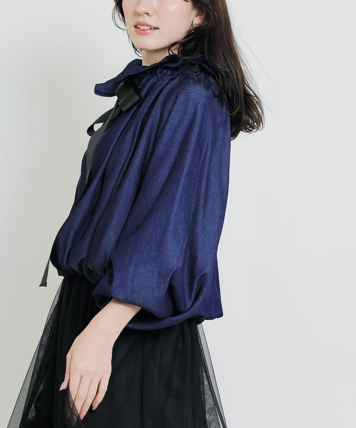 model：H155　着用サイズ：M　ネイビー