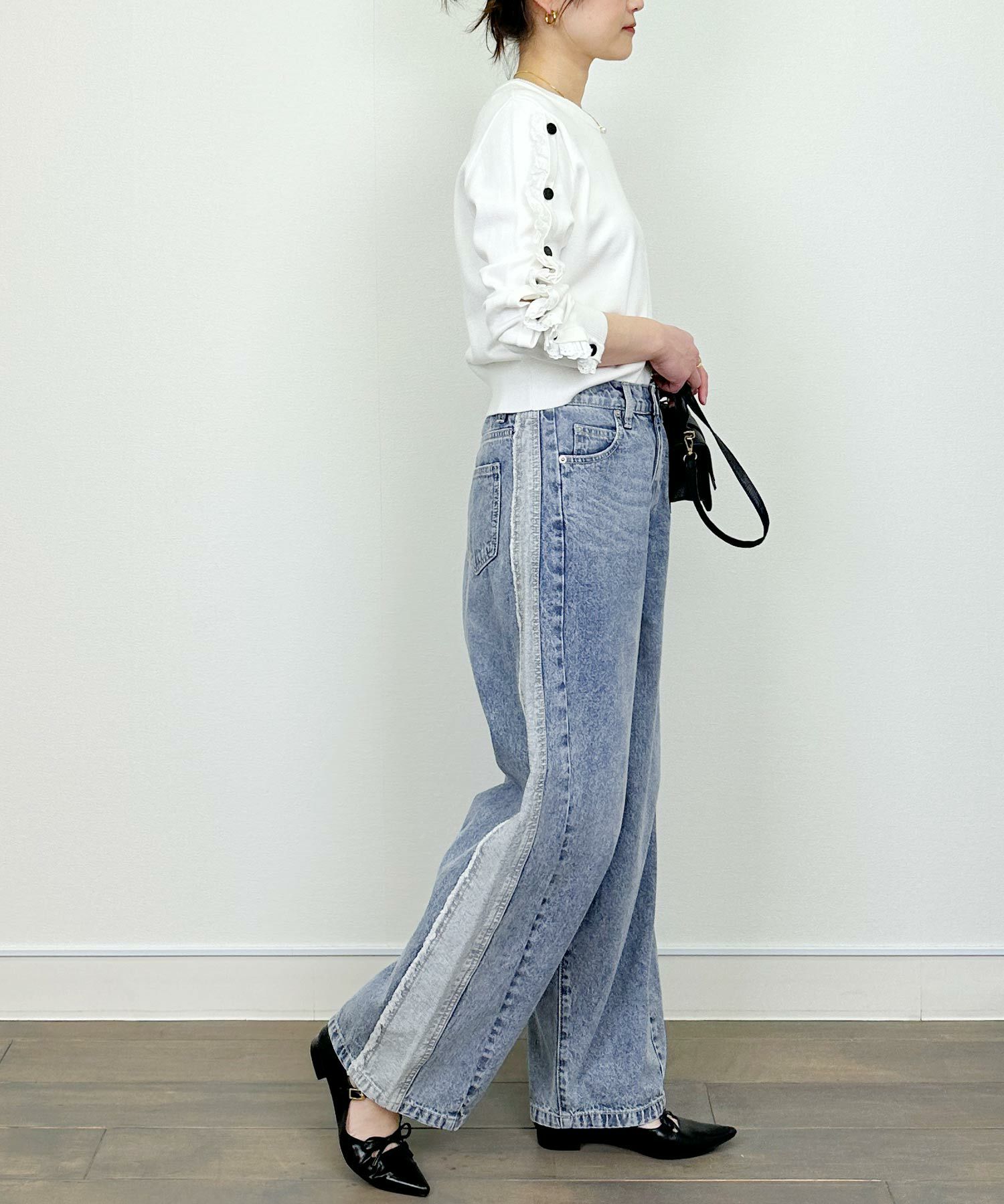 model：H164　着用サイズ：M　ブルー