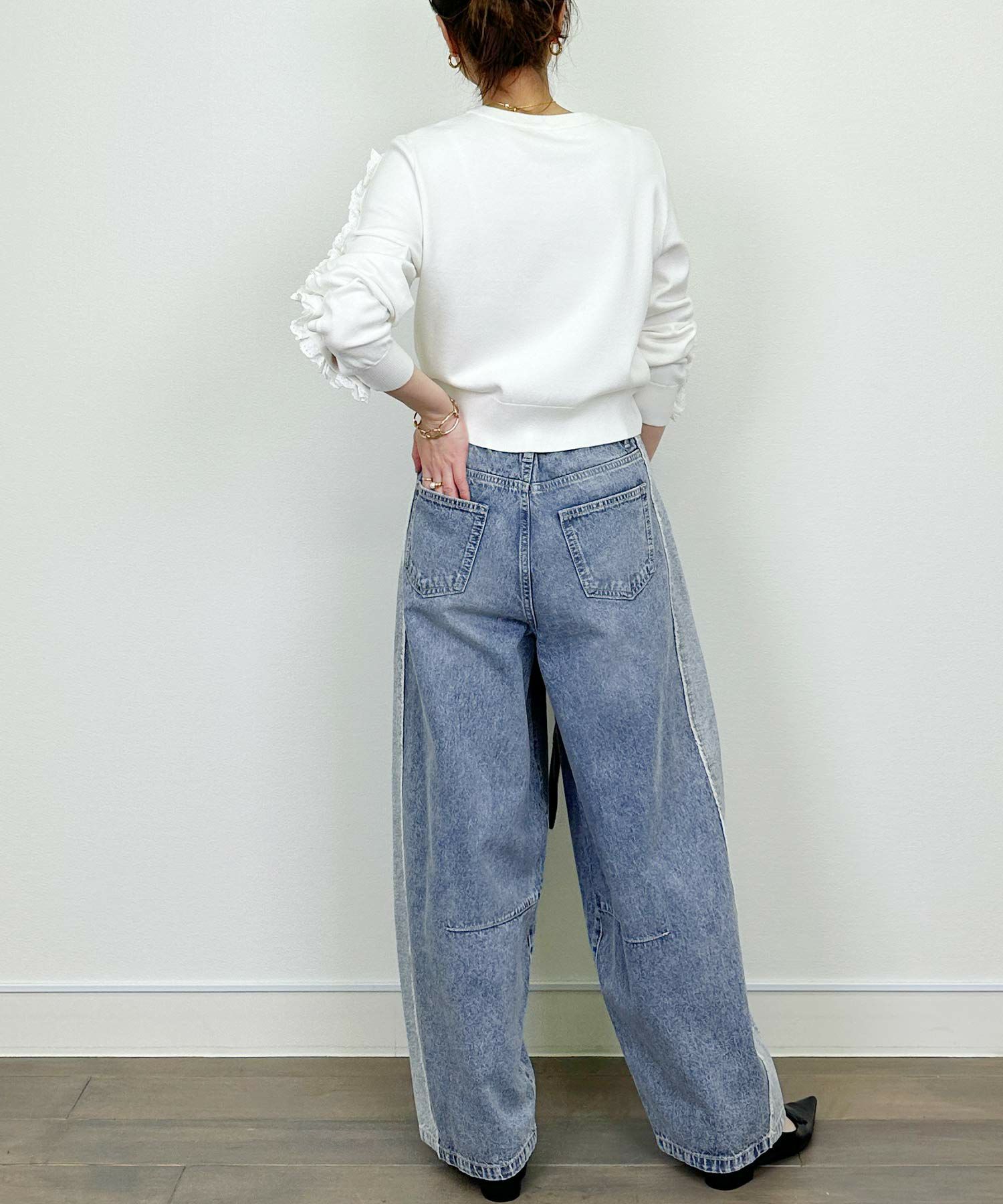 model：H164　着用サイズ：M　ブルー