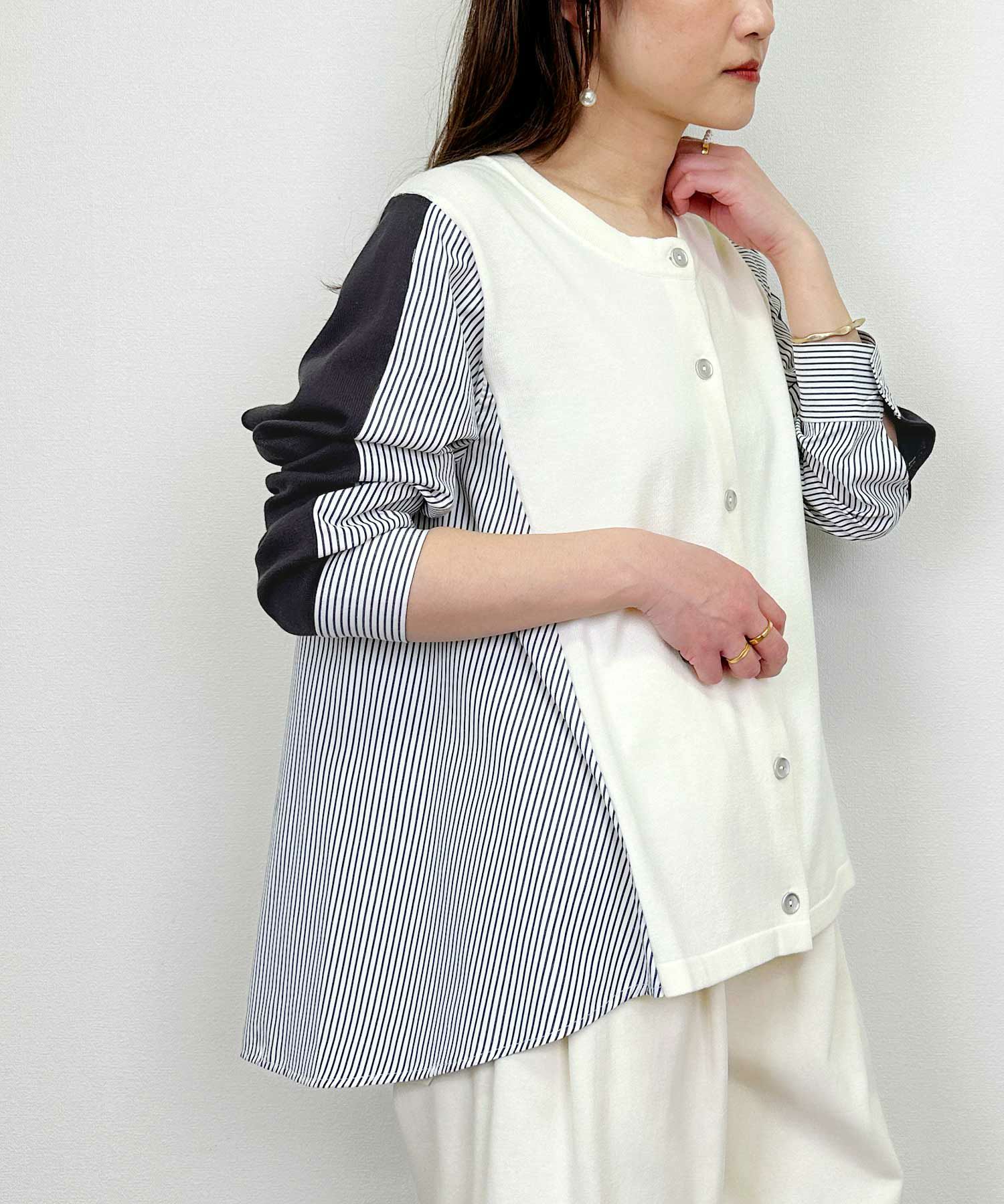 model：H164　着用サイズ：M　アイボリー