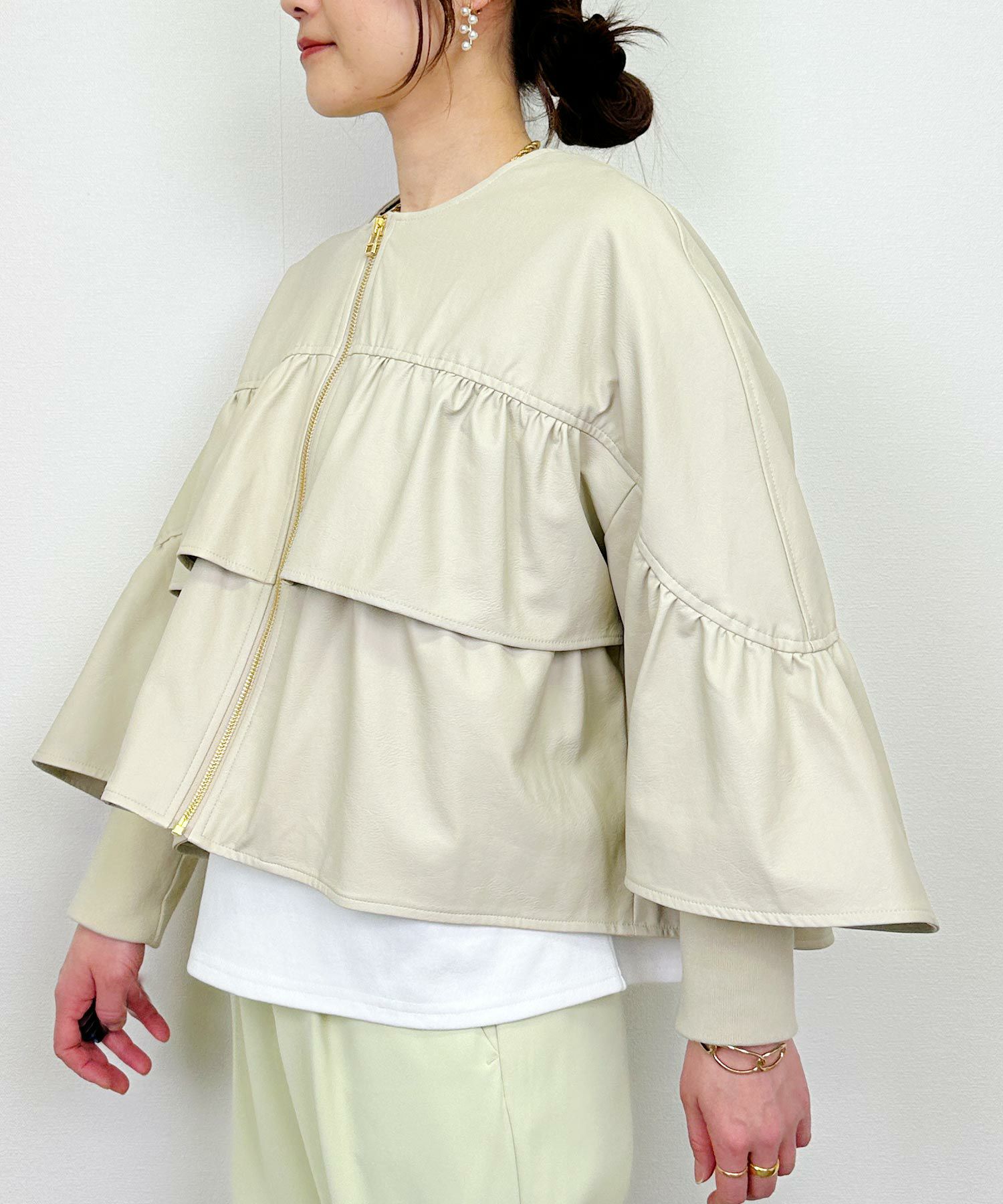 user_5b0b24a7様 フェイクレザーティアードジャケット | PICCIN (ピッチン) 公式通販