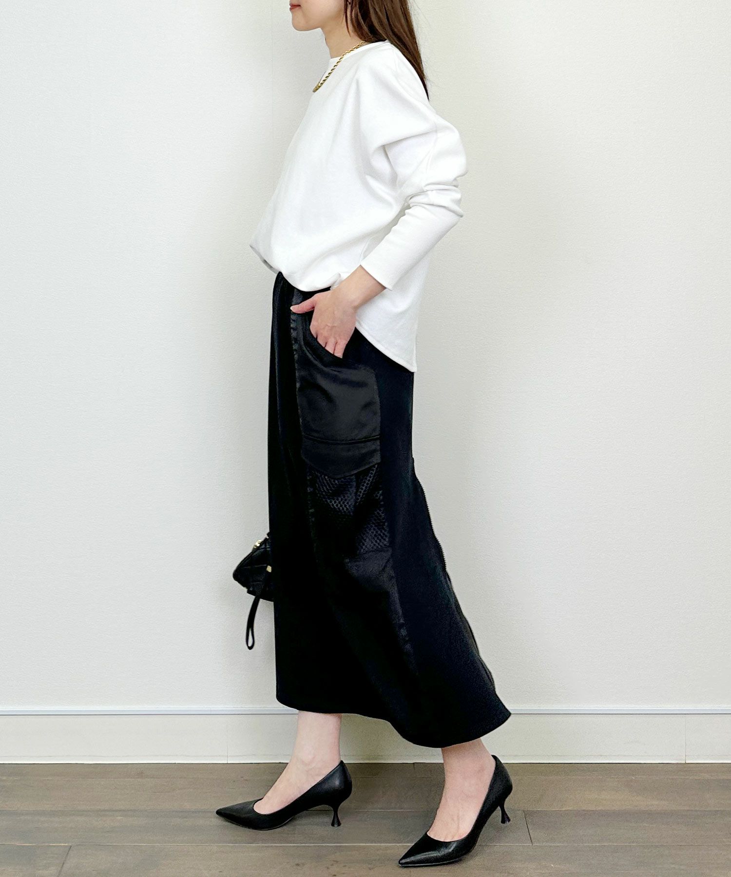 model：H164　着用サイズ：M　ブラック