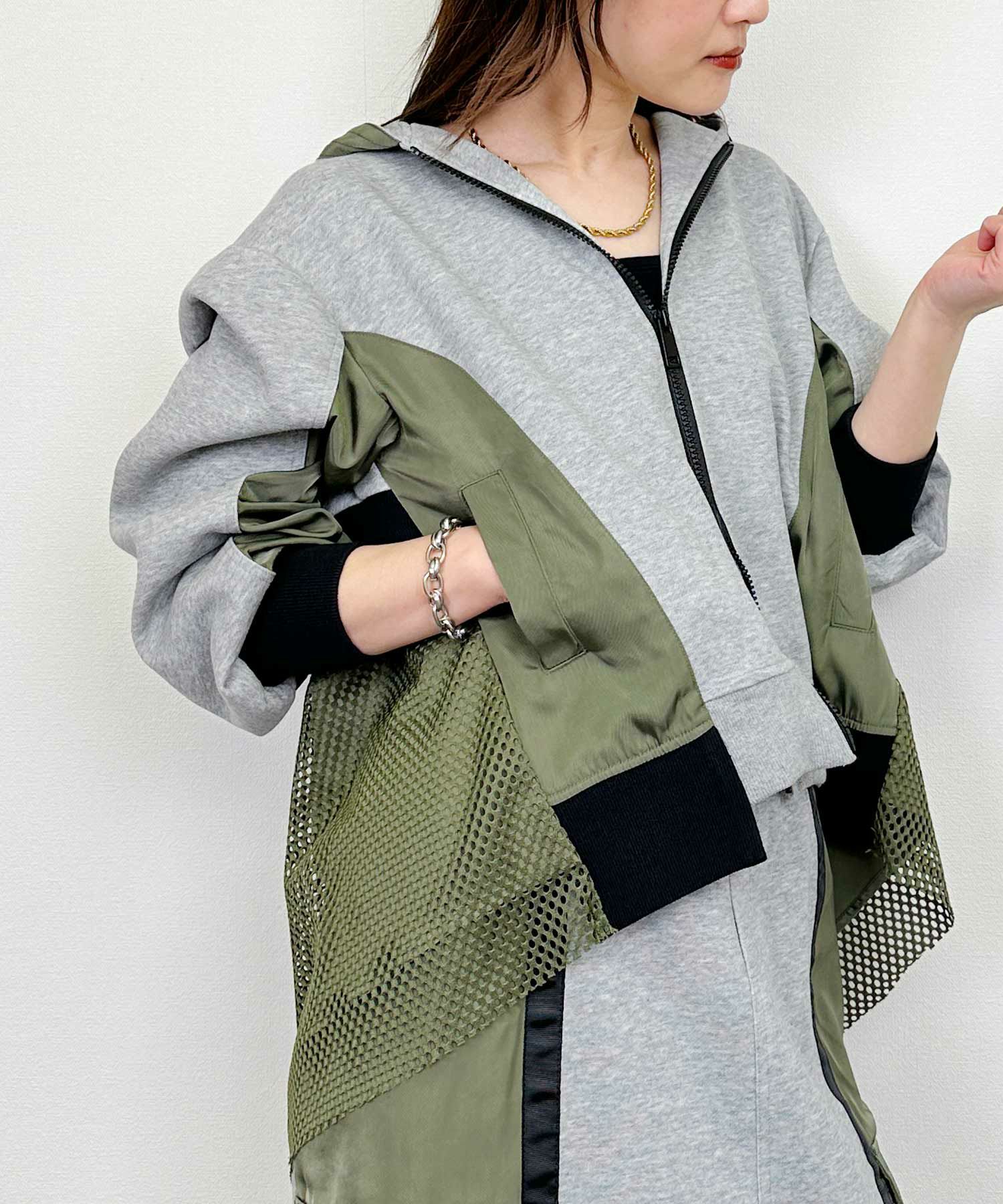 model：H164　着用サイズ：M　グレー