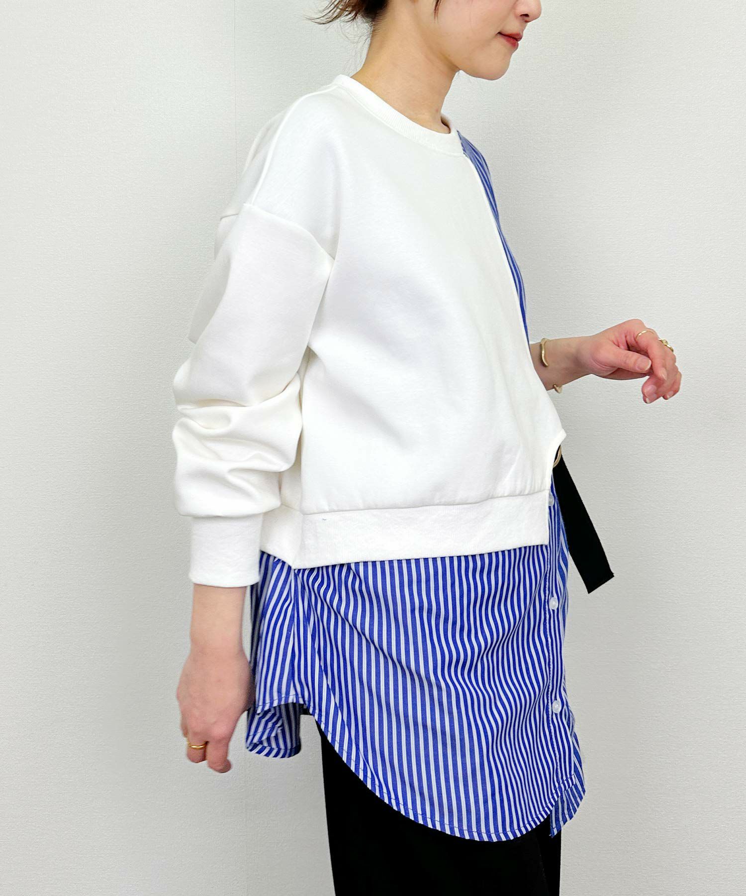 model：H164　着用サイズ：M　ホワイト