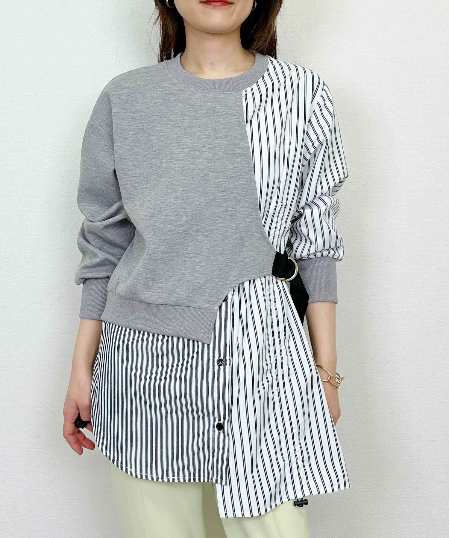 model：H164　着用サイズ：M　グレー