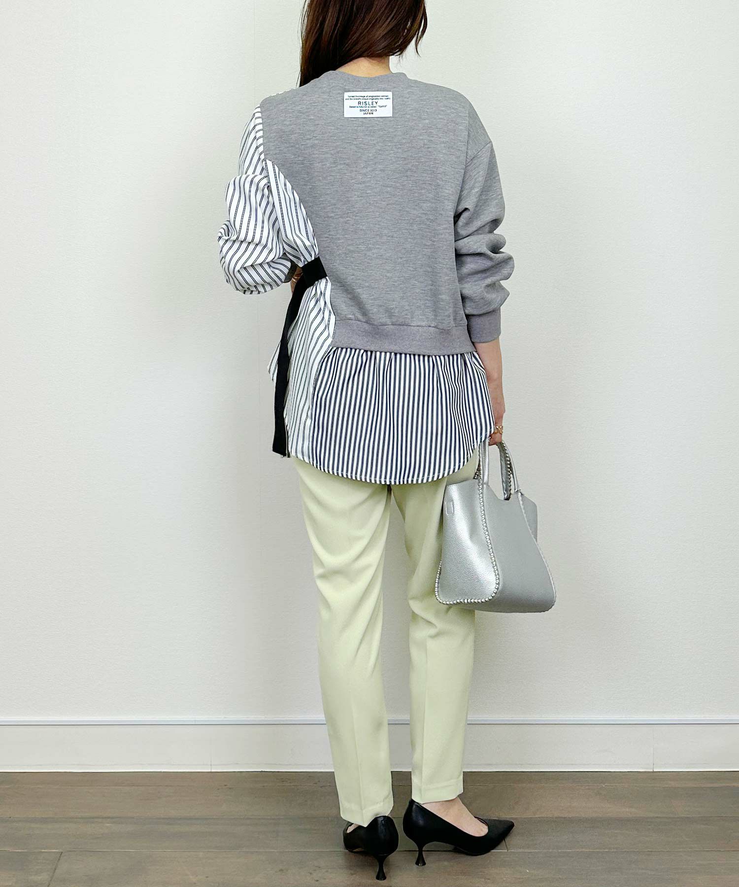 model：H164　着用サイズ：M　グレー