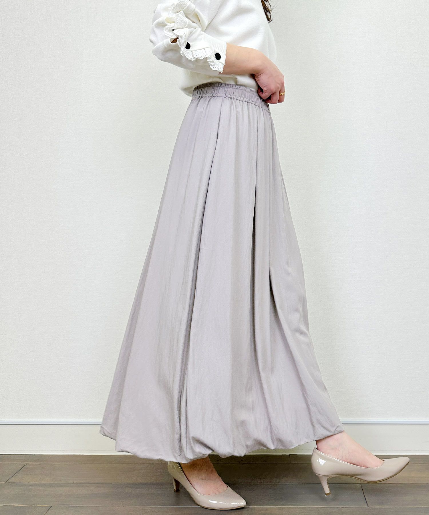 model：H164　着用サイズ：M　ライトグレー