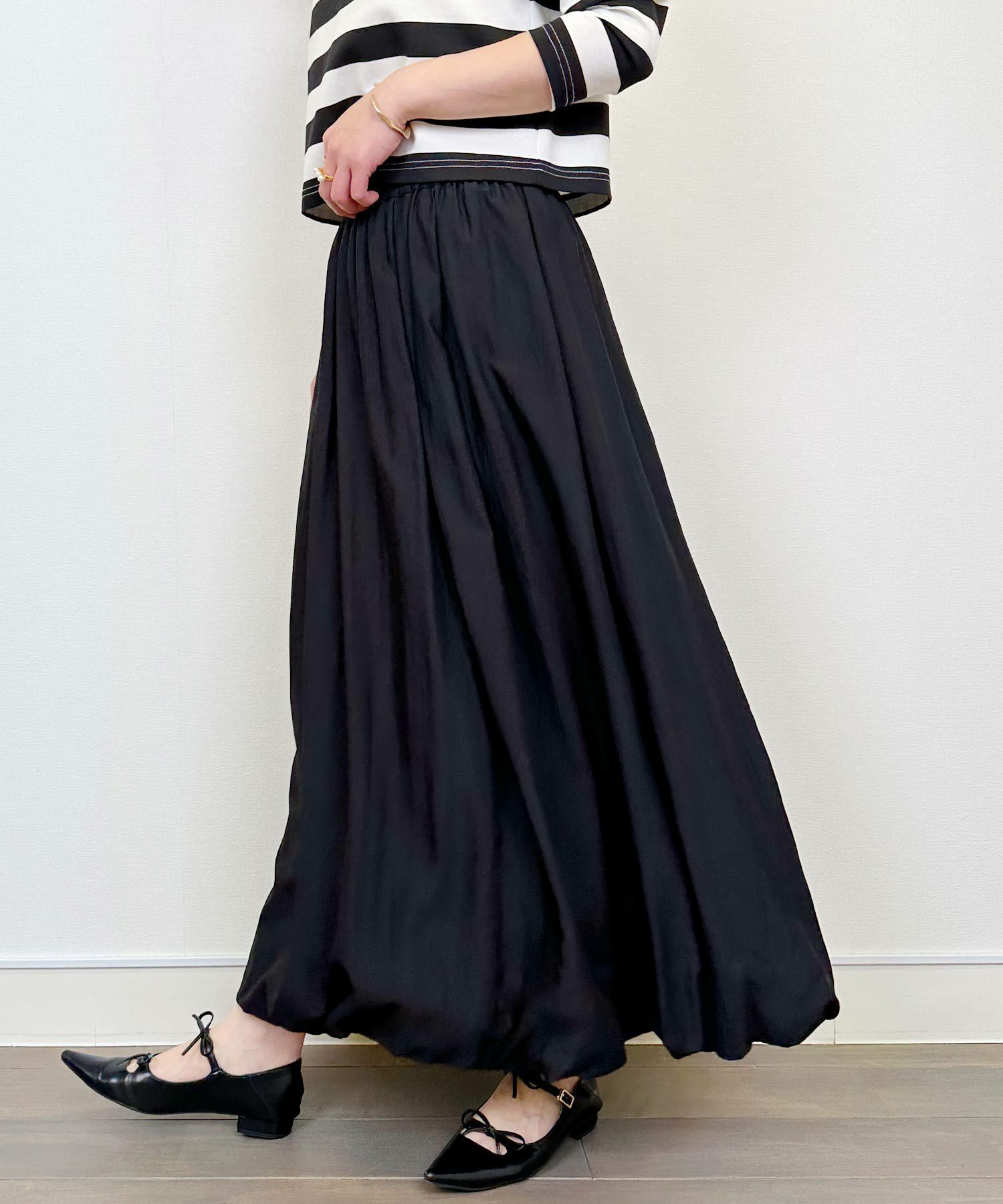 model：H164　着用サイズ：M　ブラック