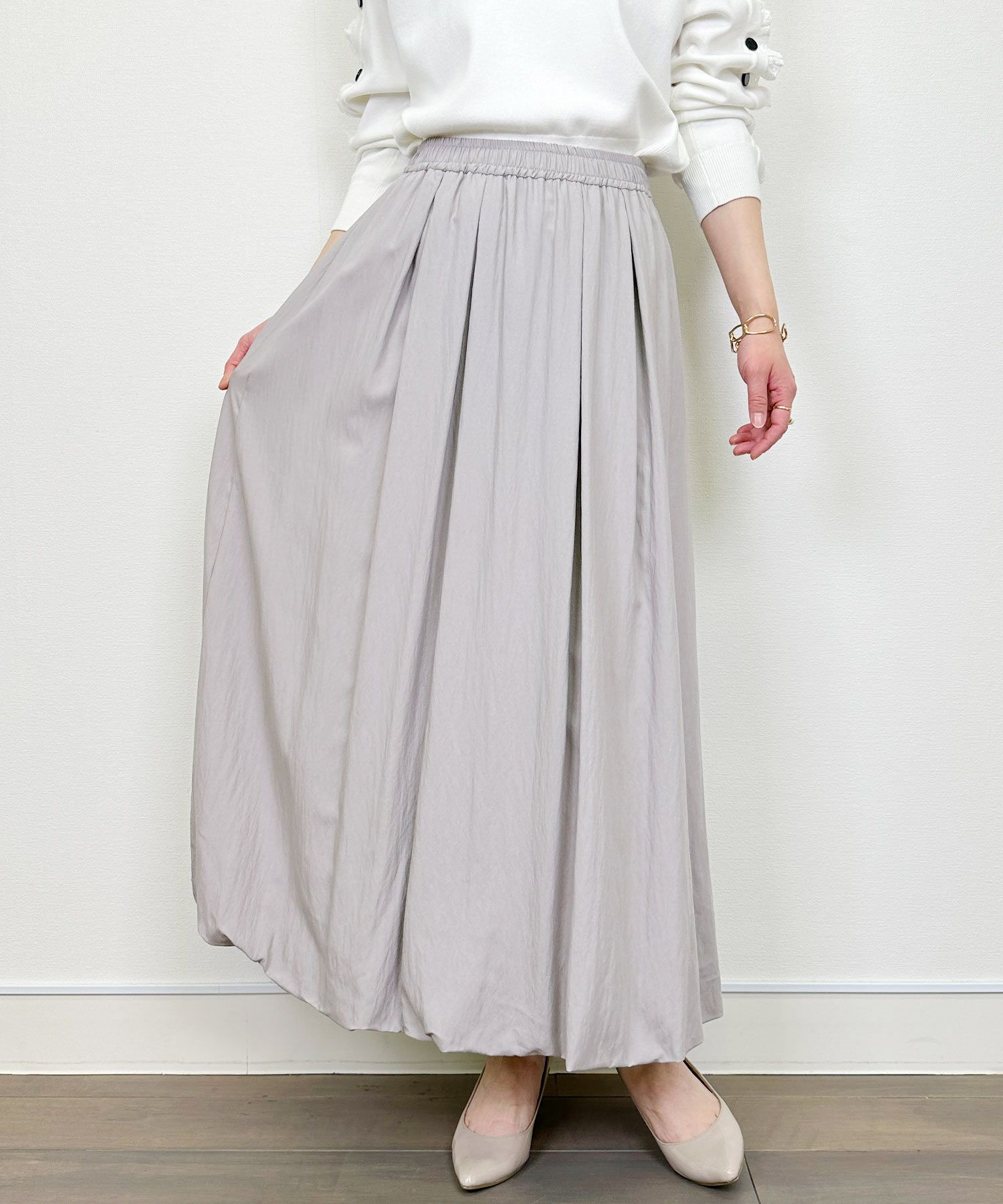 model：H164　着用サイズ：M　ライトグレー