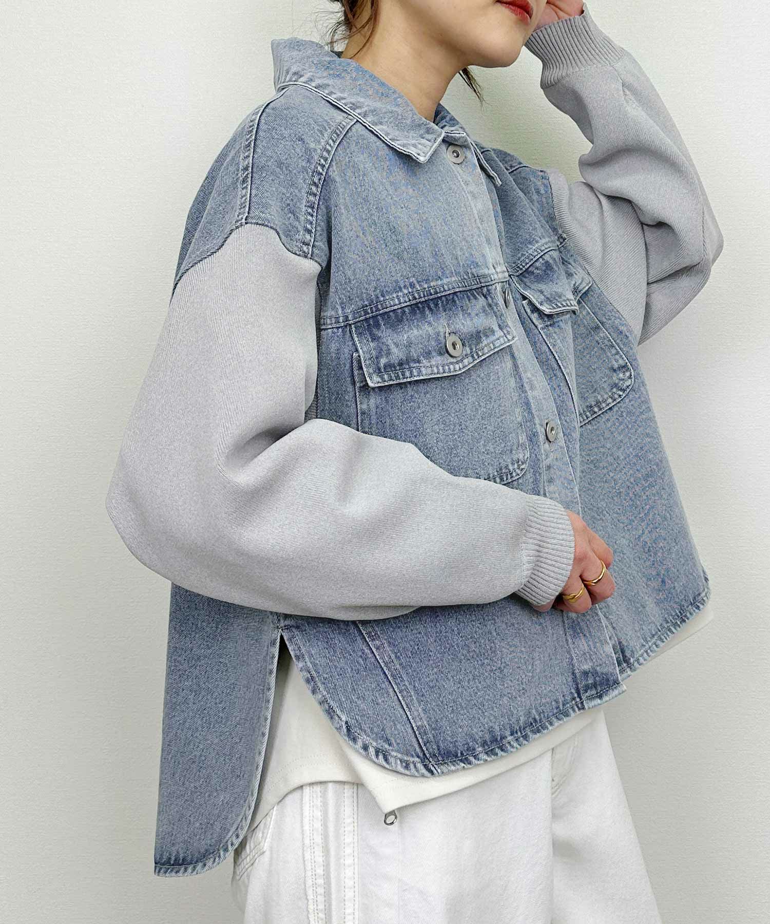 model：H164　着用サイズ：M　サックスブルー