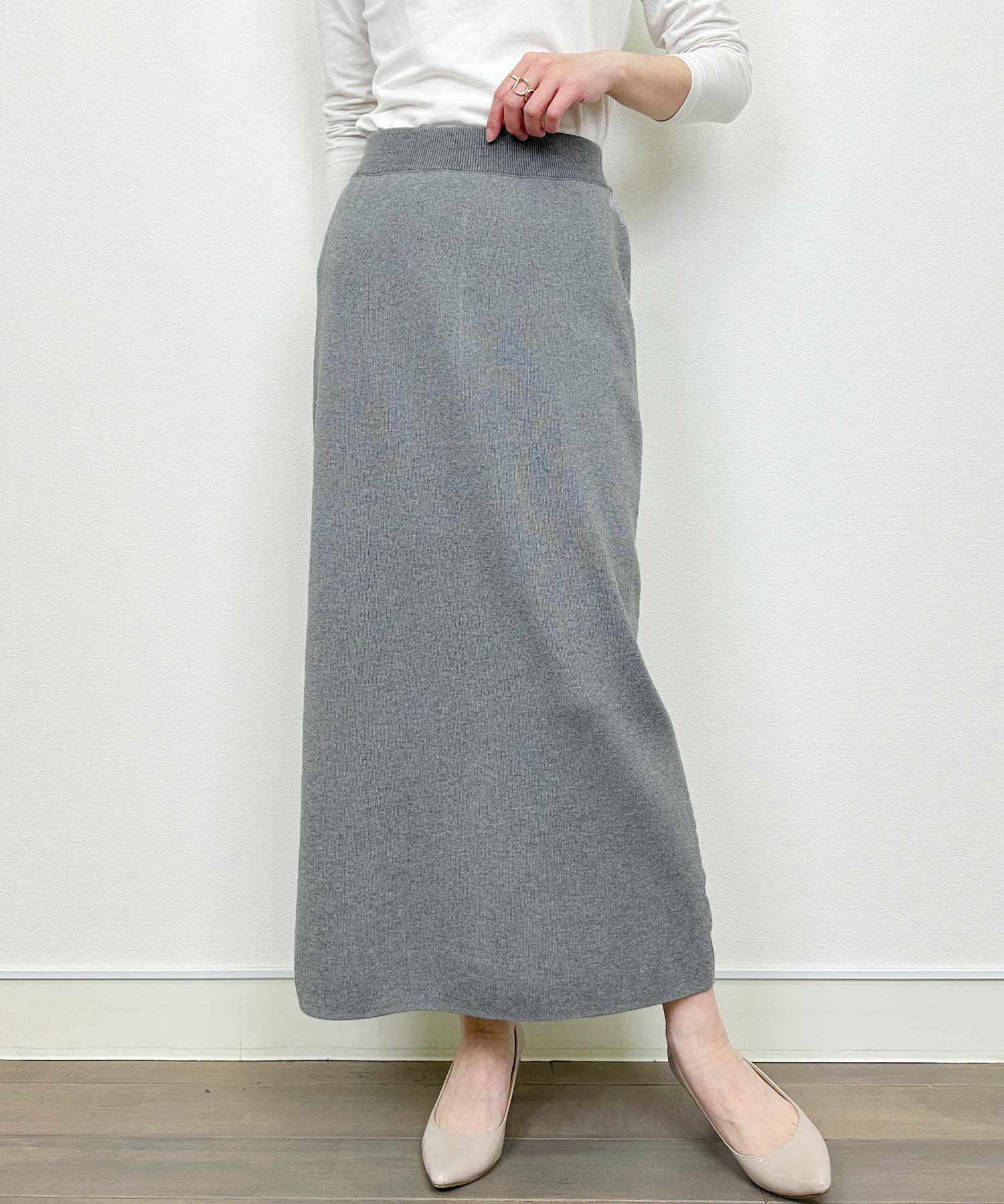 model：H164　着用サイズ：M　チャコールグレー