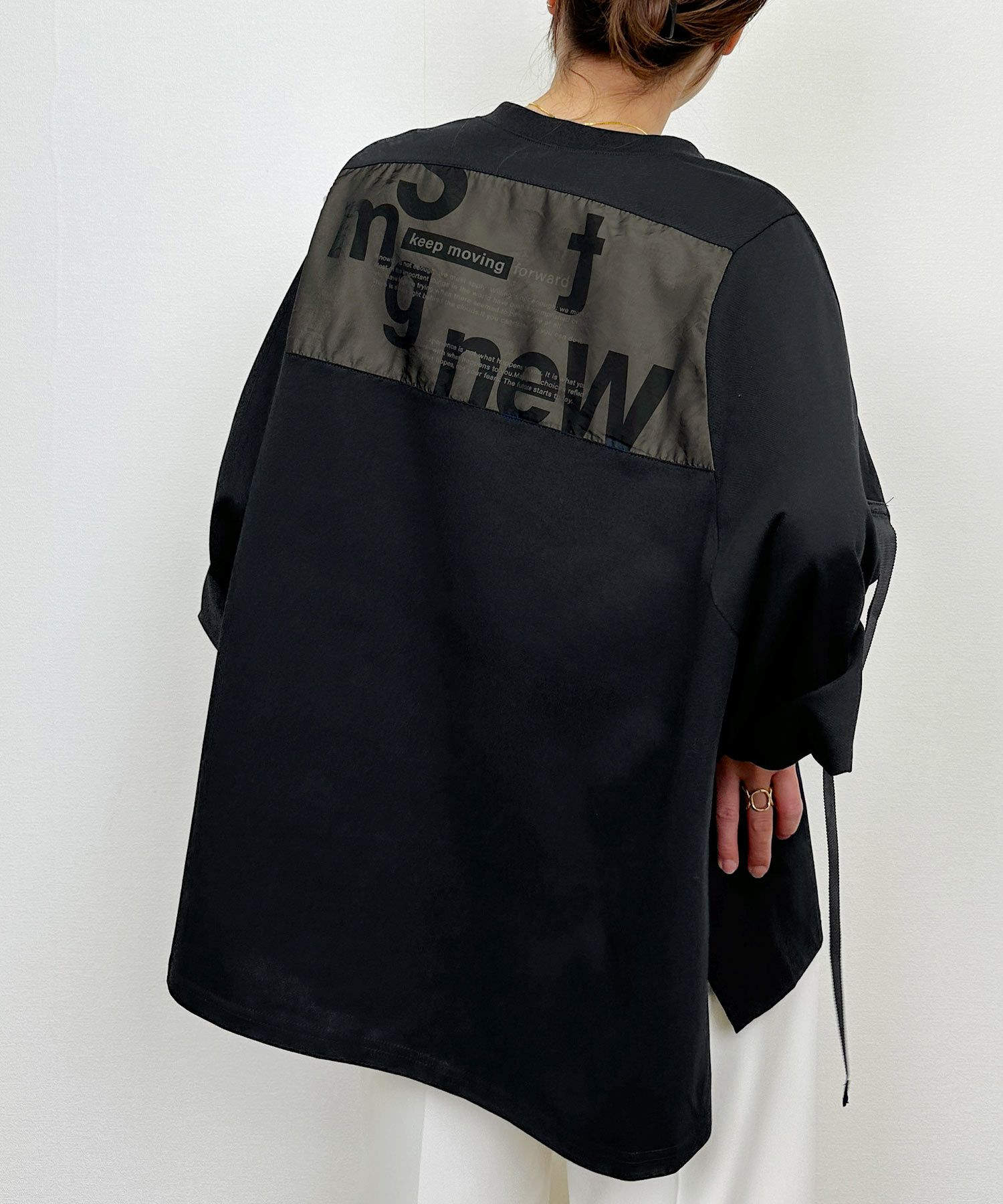 model：H164　着用サイズ：M　ブラック