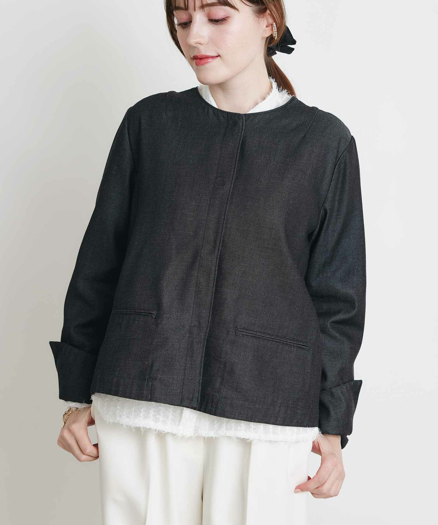 model：H160　着用サイズ：M　ブラック