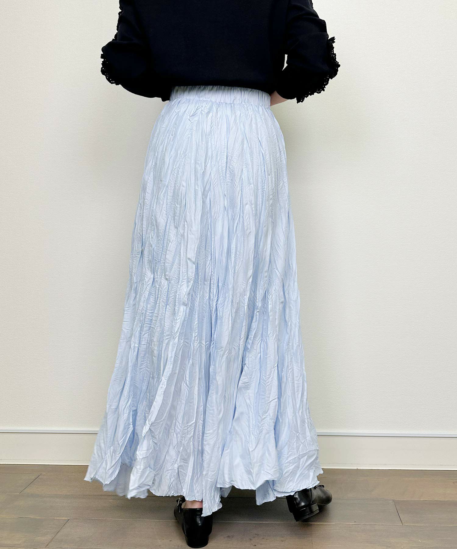 model：H164　着用サイズ：M　サックスブルー